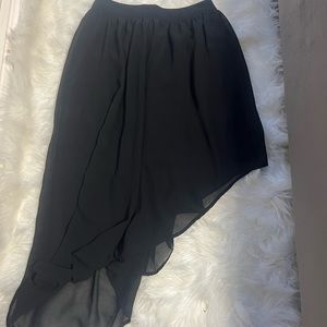 NWT forever 21 asymmetrical black chiffon skirt
